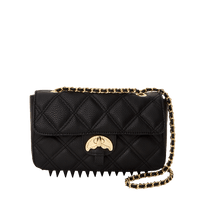 SPRAYGROUND® HANDBAG NOIR QUILT GOLD CHAIN SHARK HANDBAG