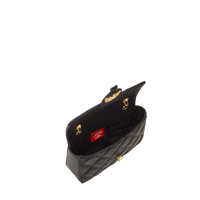 SPRAYGROUND® HANDBAG NOIR QUILT GOLD CHAIN SHARK HANDBAG