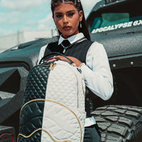 SPRAYGROUND® BACKPACK LEVELED UP SPLIT QUILT SHARK BACKPACK (DLXV)