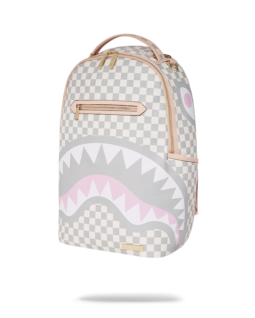 Sprayground Rose Money Checkered Backpack in White