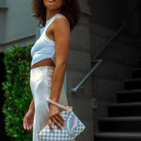 SPRAYGROUND® POUCHETTE ROSE ALL DAY LA PALAIS CROSSOVER CLUTCH