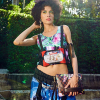 SPRAYGROUND® POUCHETTE GARDEN OF SHARKS CROSSOVER CLUTCH