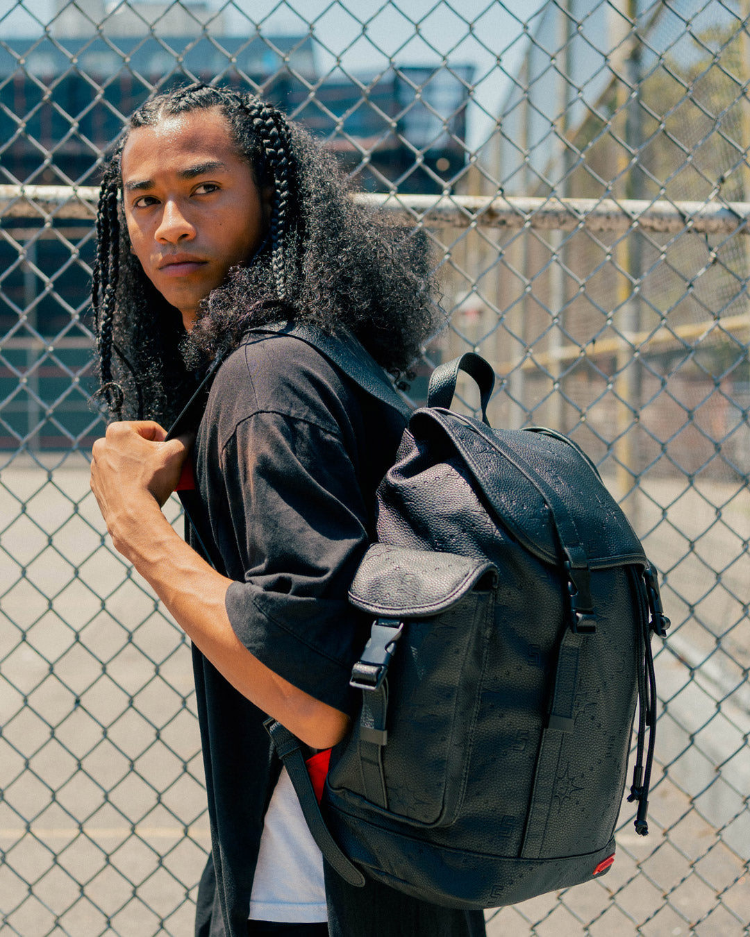 Sprayground mens sales leather backpack