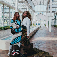 SPRAYGROUND® CROSSBODY SHARKS AND SKULLS SAVVY CROSSBODY