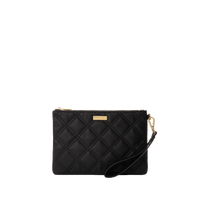 SPRAYGROUND® POUCHETTE NOIR QUILT GOLD CHAIN SHARK CROSSOVER CLUTCH