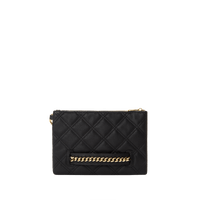 SPRAYGROUND® POUCHETTE NOIR QUILT GOLD CHAIN SHARK CROSSOVER CLUTCH