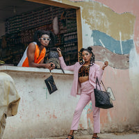 SPRAYGROUND® POUCHETTE NOIR QUILT GOLD CHAIN SHARK CROSSOVER CLUTCH