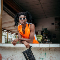 SPRAYGROUND® POUCHETTE NOIR QUILT GOLD CHAIN SHARK CROSSOVER CLUTCH