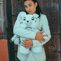 SPRAYGROUND® BACKPACK SPLIT THE CHECK (PEARL) MONEYBEAR TEDDYBEAR BACKPACK