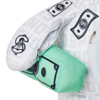 SPRAYGROUND® BACKPACK SPLIT THE CHECK (PEARL) MONEYBEAR TEDDYBEAR BACKPACK