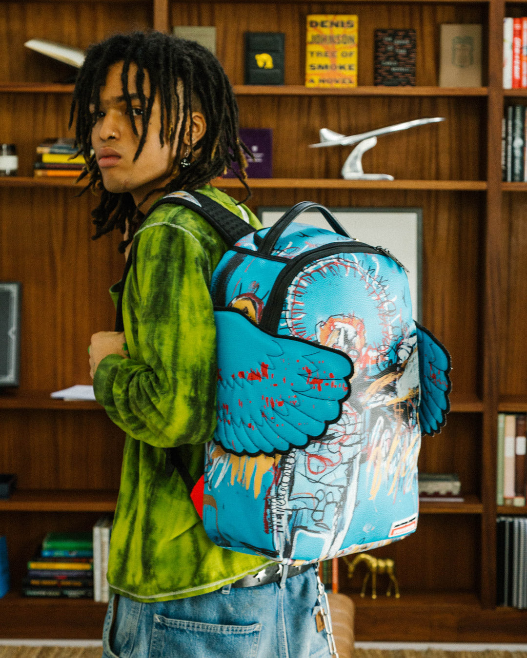 SPRAYGROUND® BACKPACK OFFICIAL BASQUIAT UNTITLED (FALLEN ANGEL) 1981 WING BACKPACK (DLXV)