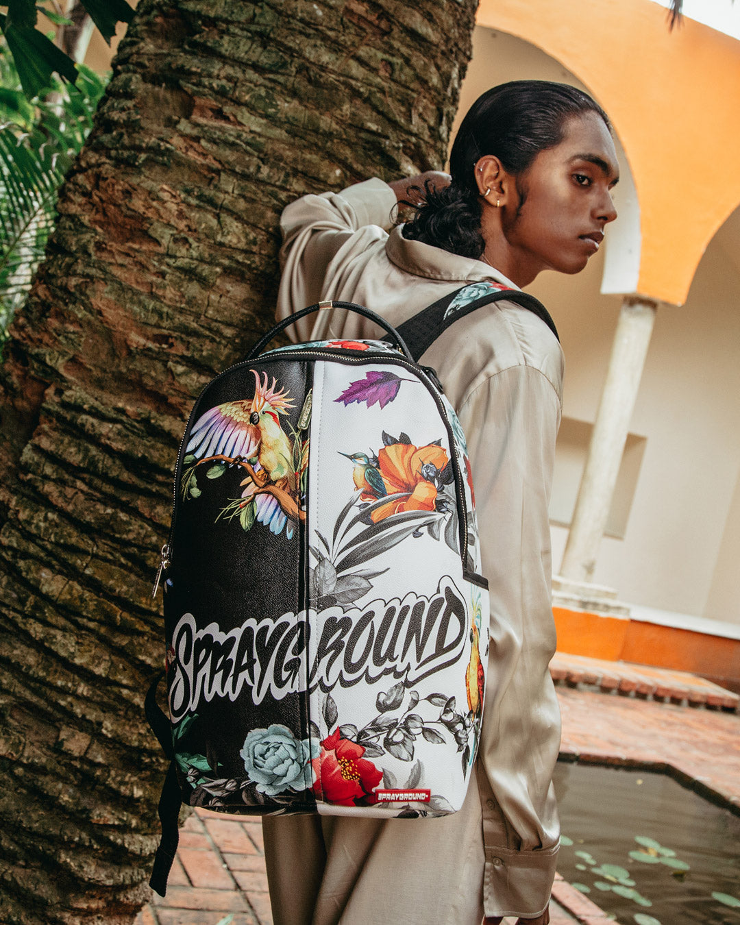 Casper print canvas backpack - SPRAYGROUND - Girls