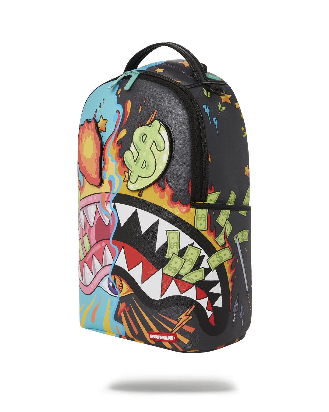 SPRAYGROUND® BACKPACK DAZED & SHARK DOUBLE LIFE (WITH REMOVABLE EYE PATCHES)