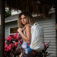 SPRAYGROUND® BACKPACK RIVIERA LE BLANC GOLD CHAIN SHARK BACKPACK (DLXV)