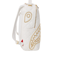 SPRAYGROUND® BACKPACK RIVIERA LE BLANC GOLD CHAIN SHARK BACKPACK (DLXV)