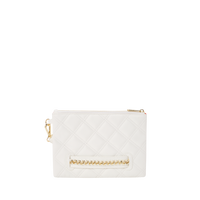 SPRAYGROUND® POUCHETTE RIVIERA LE BLANC GOLD CHAIN SHARK CROSSOVER CLUTCH