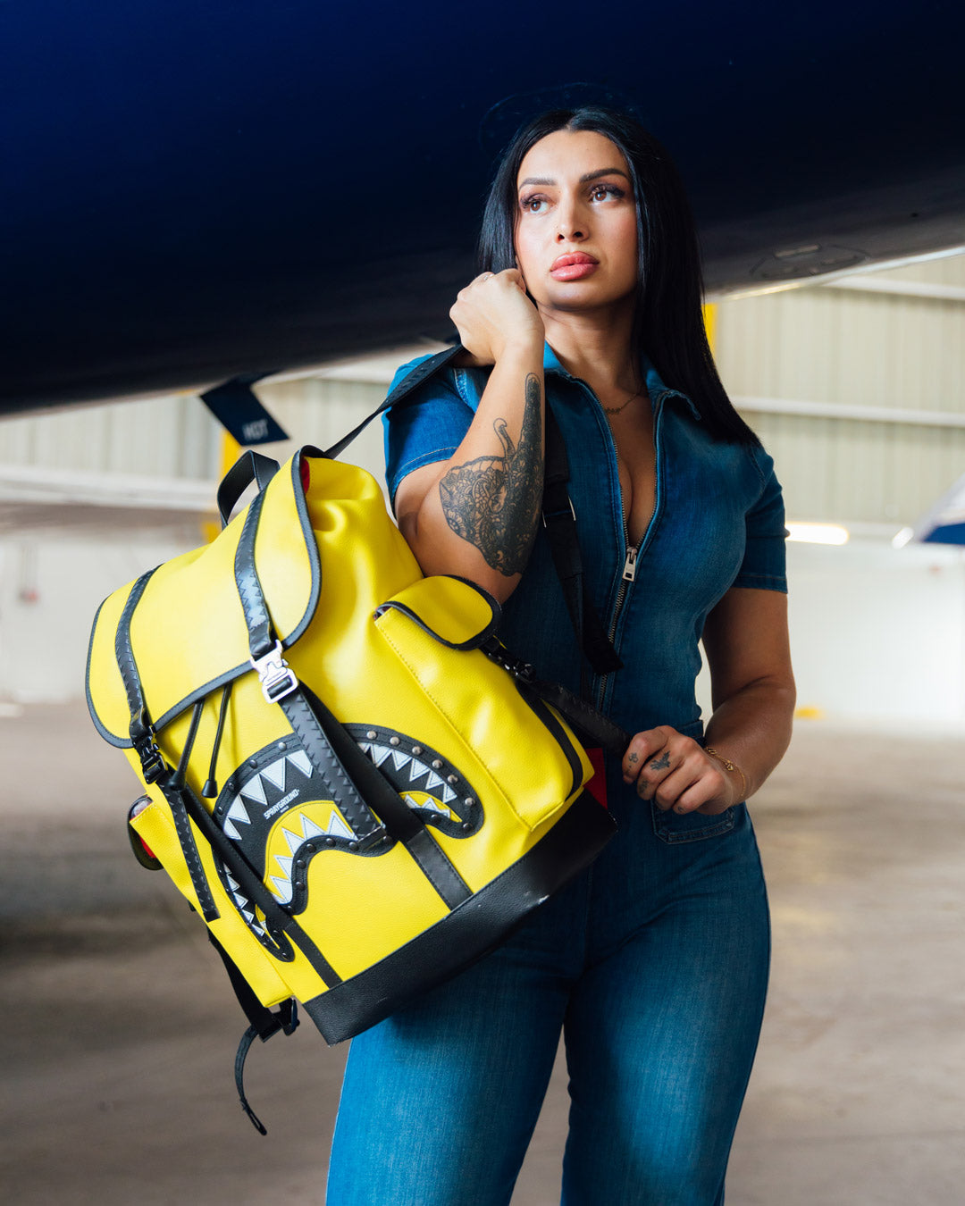 Sprayground leather backpack deals