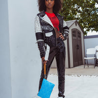 SPRAYGROUND® POUCHETTE ILLUCHAINS TURQ CROSSOVER CLUTCH