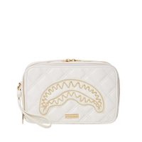 SPRAYGROUND® TOILETRY RIVIERA LE BLANC GOLD CHAIN SHARK TOILETRY BAG