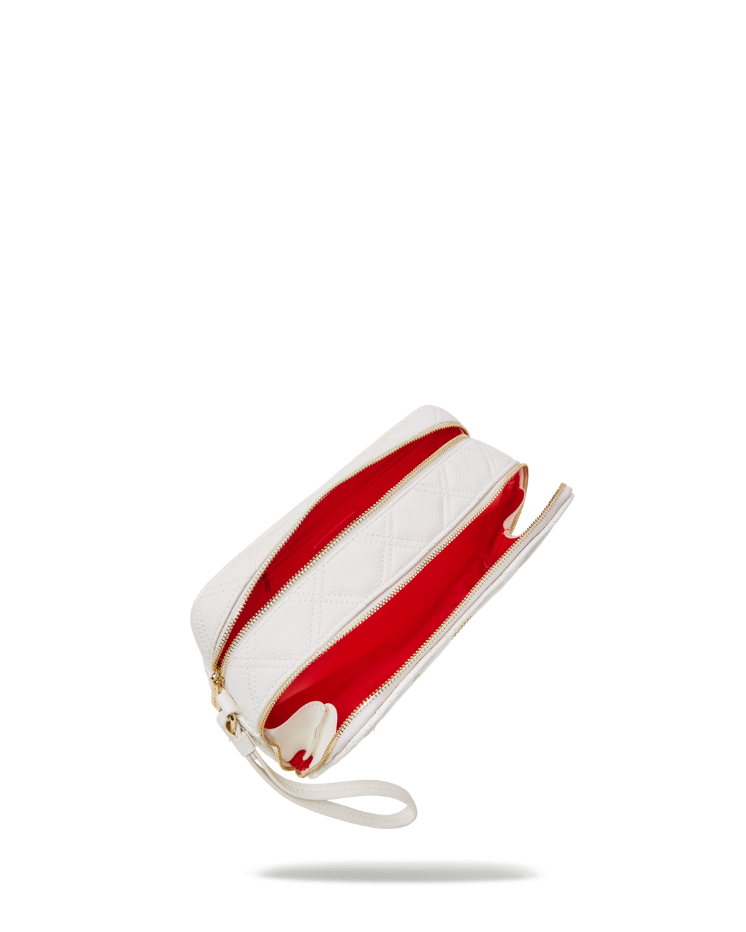 SPRAYGROUND® TOILETRY RIVIERA LE BLANC GOLD CHAIN SHARK TOILETRY BAG