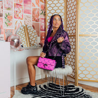 SPRAYGROUND® HANDBAG $NAPDRAGON GOLD CHAIN SHARK HANDBAG