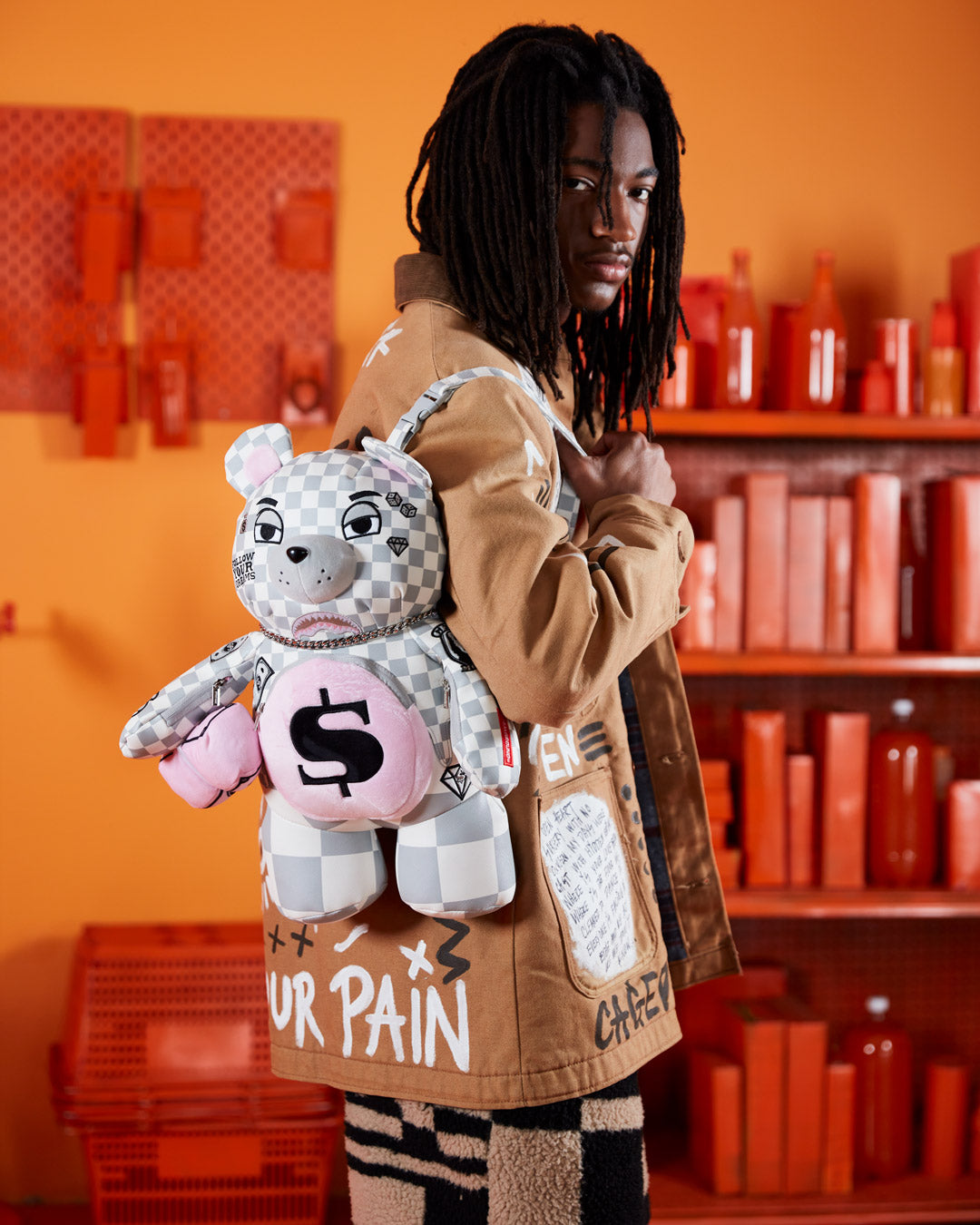 Sprayground teddy bear bookbag Clearance