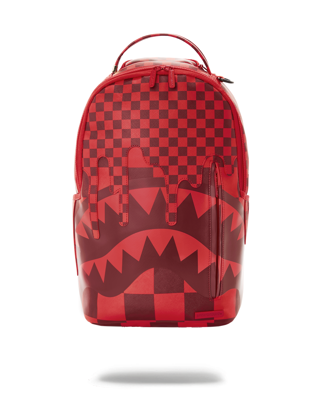 Sprayground Pink Drip DLX Brown Checkered Backpack