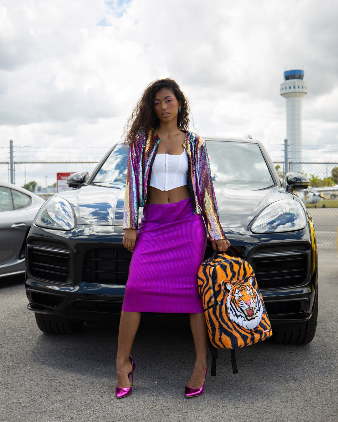 SPRAYGROUND® BACKPACK TIGER COZY VELOUR FUR BACKPACK