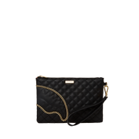 SPRAYGROUND® POUCHETTE LEVELED UP SPLIT QUILT SHARK CROSSOVER CLUTCH