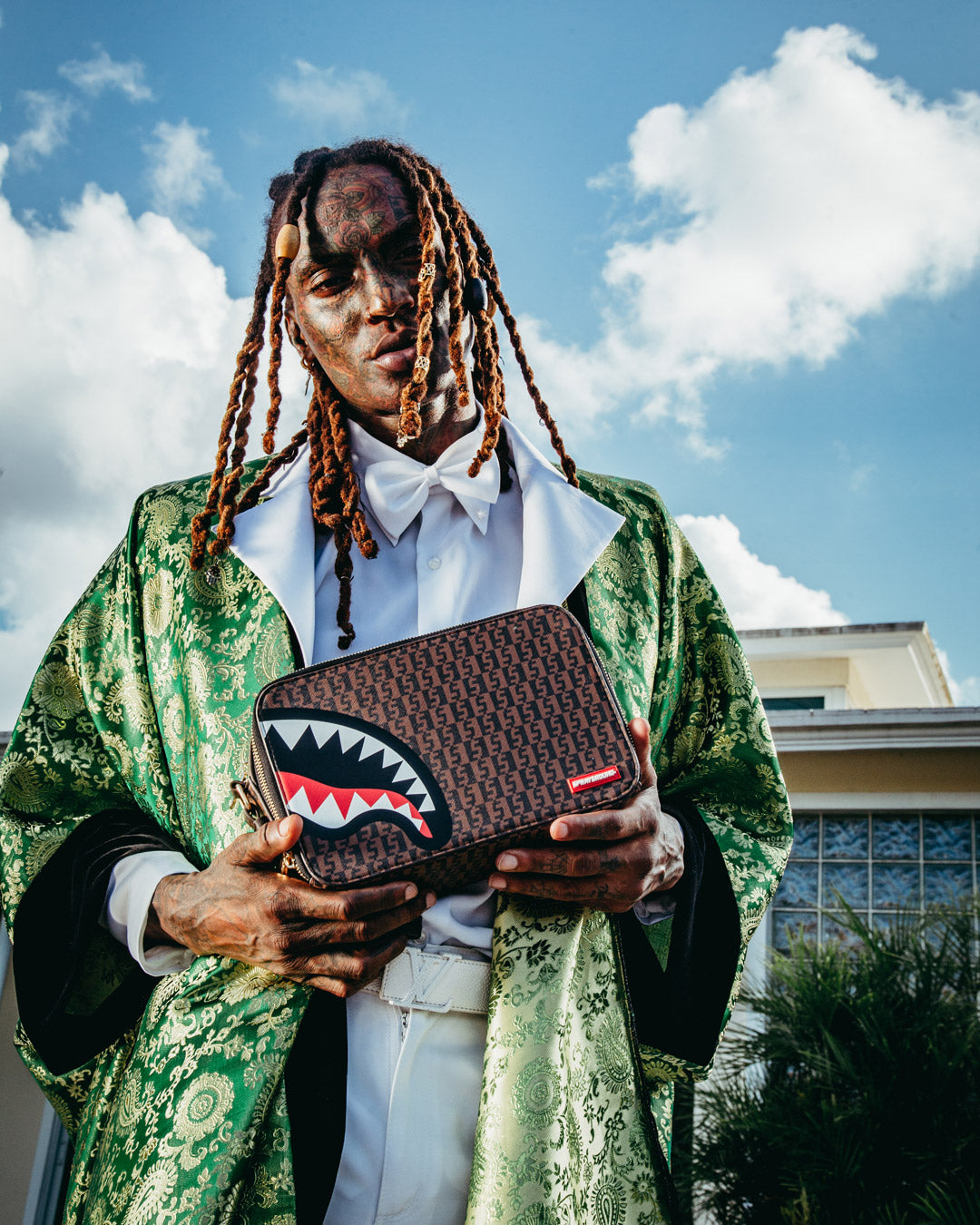 SPRAYGROUND® TOILETRY CASHIN CHECKS TOILETRY BAG