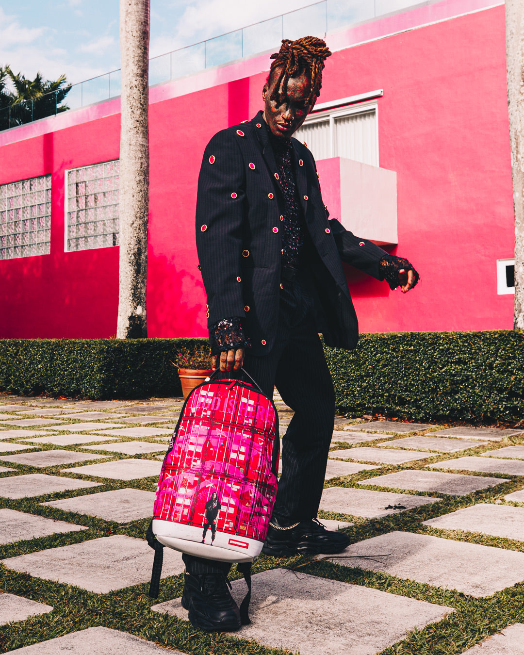 pink backpack louis