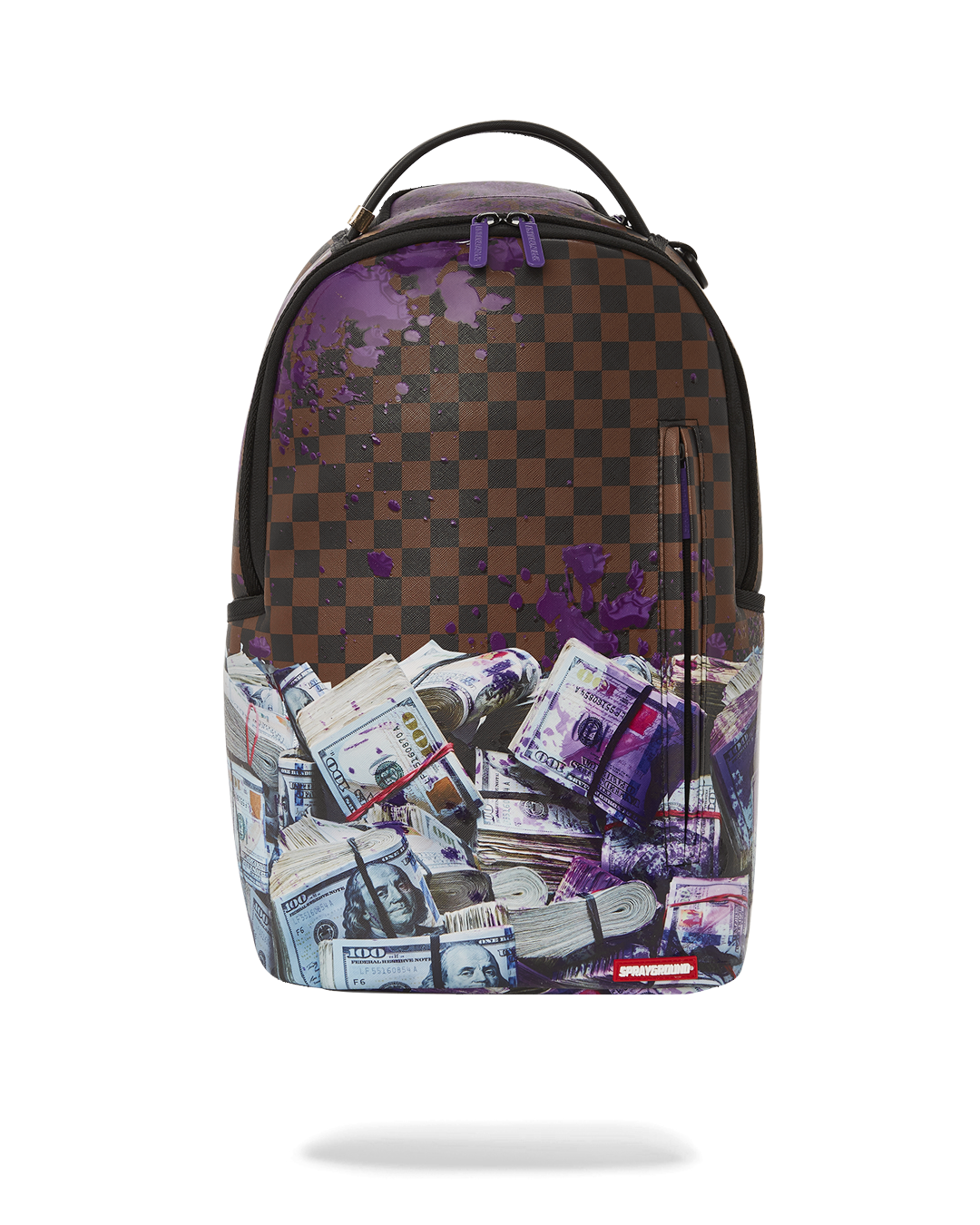 Sprayground+Split+Monogram+Gold+Drip+Silver+Dlxv+Backpack+Unisex+