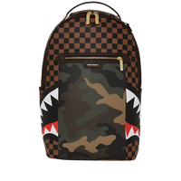 SPRAYGROUND® BACKPACK EXTERIOR GOLD ZIP POCKET SHARKS IN PARIS BACKPACK (DLXV)