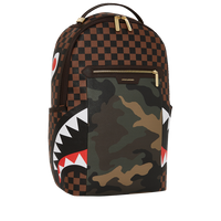 SPRAYGROUND® BACKPACK EXTERIOR GOLD ZIP POCKET SHARKS IN PARIS BACKPACK (DLXV)