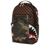 SPRAYGROUND® BACKPACK EXTERIOR GOLD ZIP POCKET SHARKS IN PARIS BACKPACK (DLXV)