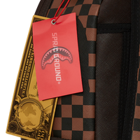 SPRAYGROUND® BACKPACK EXTERIOR GOLD ZIP POCKET SHARKS IN PARIS BACKPACK (DLXV)