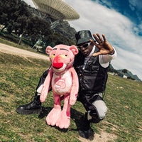 SPRAYGROUND® TEDDY BEAR PINK PANTHER UP TO NO GOOD TEDDY BEAR BACKPACK