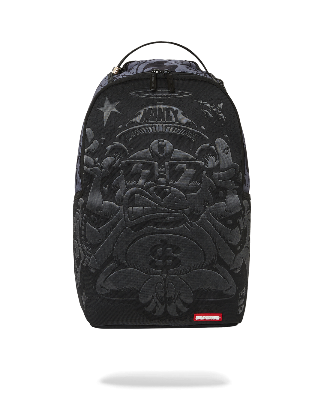 SPRAYGROUND バックパック フレームデザイン　リュックサック　ブラック SPRAYGROUND (スプレイグラウンド) メタリックシャーク バック