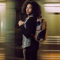 SPRAYGROUND® BACKPACK A.I.8 AFRICAN INTELLIGENCE LEOPARD FUR SHARK BACKPACK