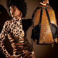 SPRAYGROUND® BACKPACK A.I.8 AFRICAN INTELLIGENCE LEOPARD FUR SHARK BACKPACK