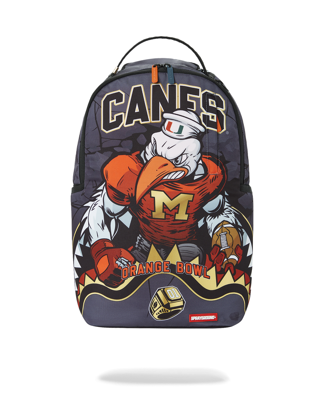SPRAYGROUND® BACKPACK CANES MUSCLE UNIVERSITY OF MIAMI BACKPACK (WITH WARREN SAPP)