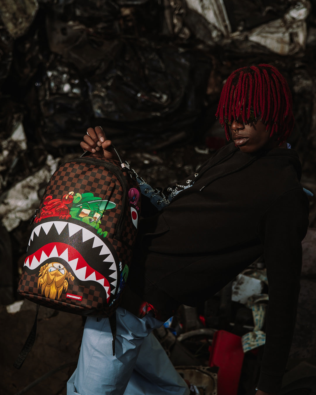 Sprayground Sharks in Paris Painted DLXVF Backpack