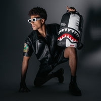 SPRAYGROUND® BACKPACK SHARK CENTRAL SPLIT BACKPACK BLK/WHT (DLXV)