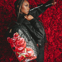 SPRAYGROUND® BACKPACK QUILT HAND PAINTED DIABLO BEAR BACKPACK (DLXV)