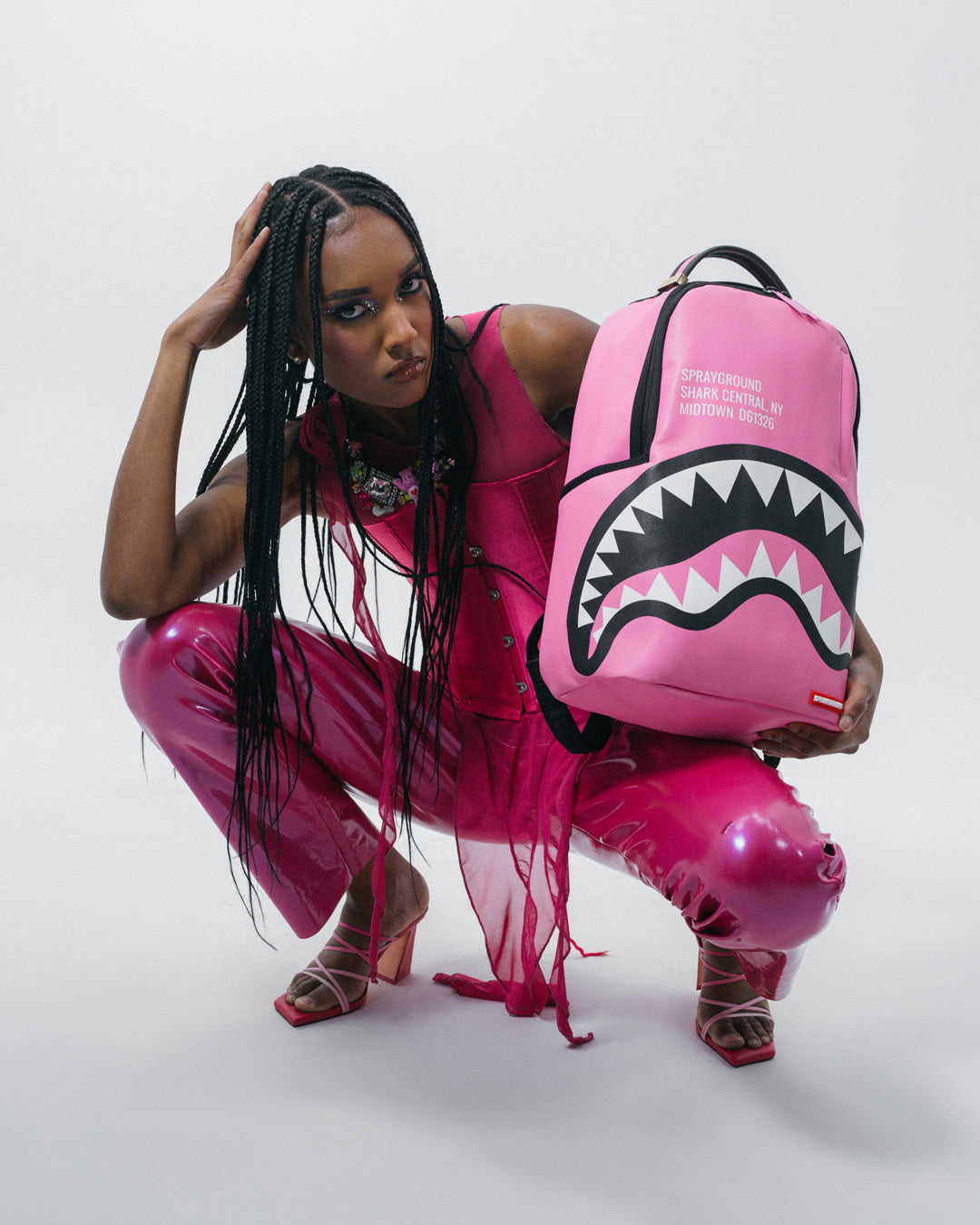 SPRAYGROUND® BACKPACK SHARK CENTRAL (PINK) BACKPACK (DLXV)