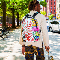 SPRAYGROUND® BACKPACK TRI-SPLIT GRAFFITI BACKPACK (DLXV)