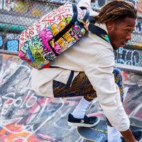 SPRAYGROUND® BACKPACK TRI-SPLIT GRAFFITI BACKPACK (DLXV)