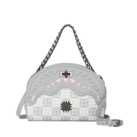 SPRAYGROUND® HANDBAG A.I.8 AFRICAN INTELLIGENCE BOOKED & BUSY SHARK HANDBAG