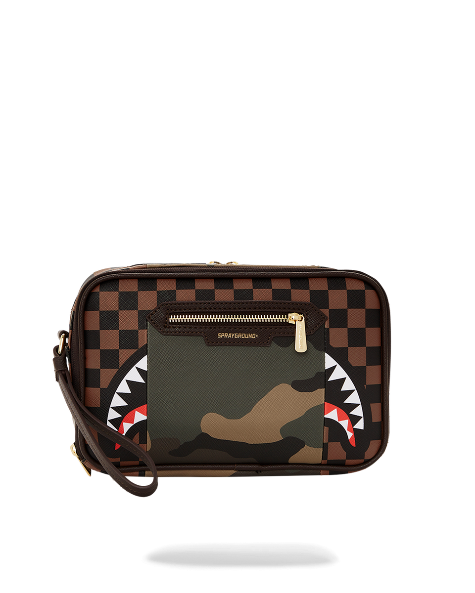 EXTERIOR GOLD ZIP POCKET SHARKS IN PARIS TOILETRY BRICKSIDE