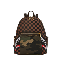 SPRAYGROUND® BACKPACK EXTERIOR GOLD ZIP POCKET SHARKS IN PARIS SAVAGE BACKPACK